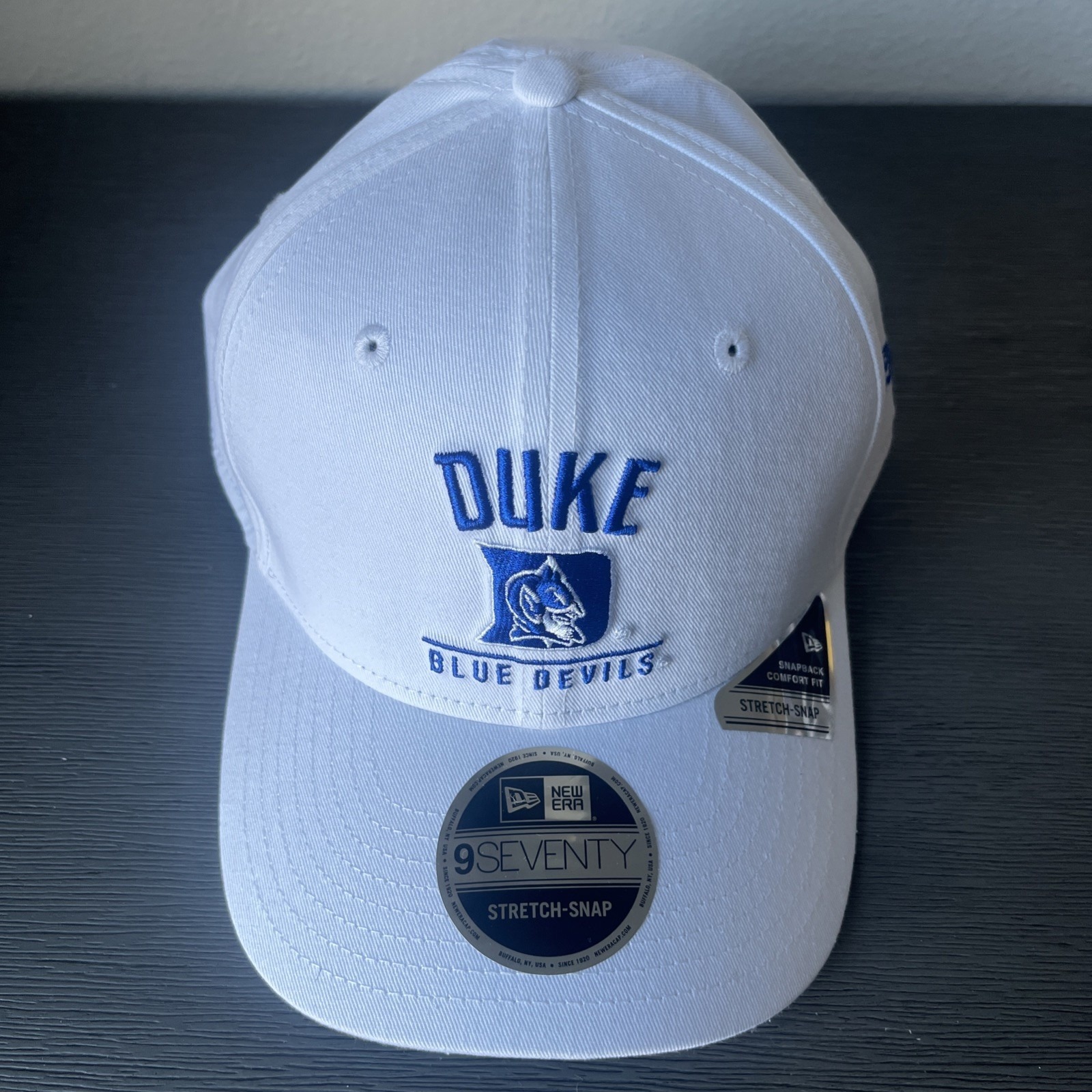 Duke Blue Devils White New Era 9seventy Adjustable Strap Back Hat Cap Nwt